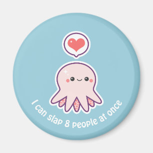 Kawaii rosabläckfisk magnet