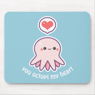 Kawaii rosabläckfisk musmatta