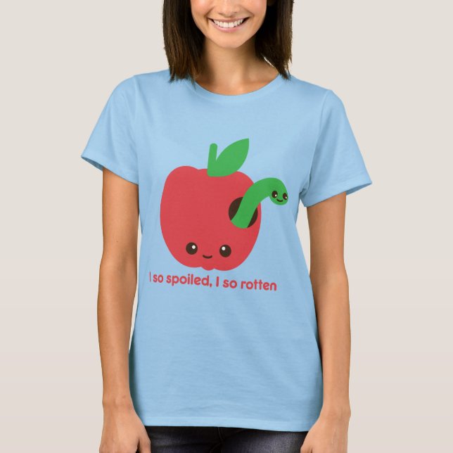 Kawaii Rotten Apple Tee Shirt (Framsida)