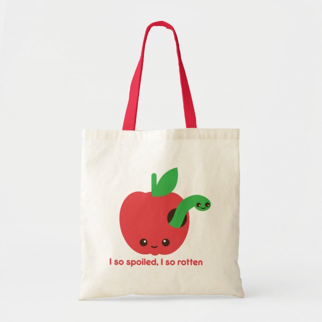 Kawaii Rotten Apple Tygkasse (Framsidan)