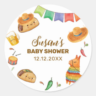 Kawaii Rustic Fiesta Taco Bout A Baby Shower Runt Klistermärke