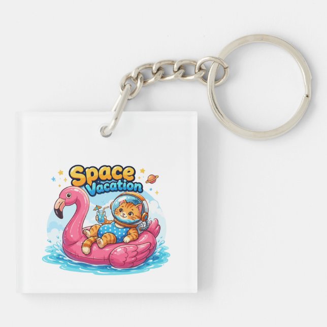 Kawaii rymdkatt semesterdesign (Baksidan)