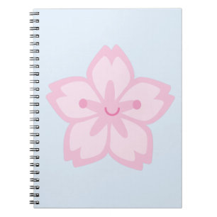 Kawaii Sakura Cherry Blommar Flower Anteckningsbok Med Spiral