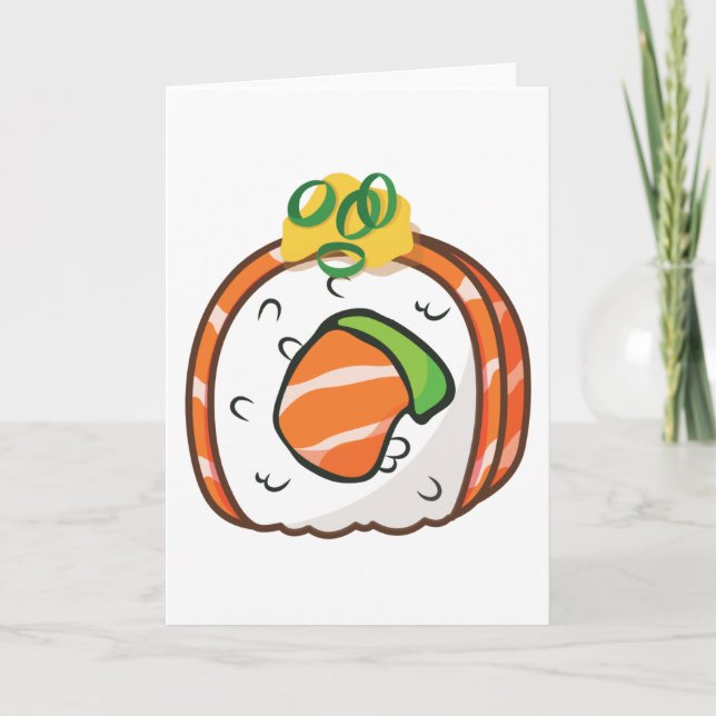Kawaii Salmon Sushi - Kawaii Foodies Kort (Framsida)