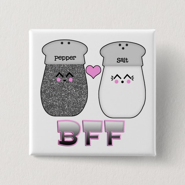 Kawaii Salt n Pepper BFF Knapp (Framsida)
