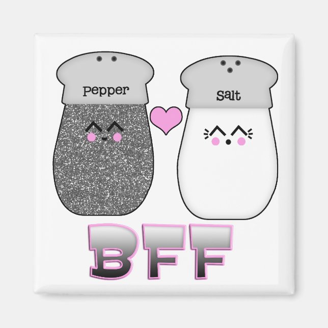 Kawaii Salt n Pepper BFF Magnet (Framsidan)