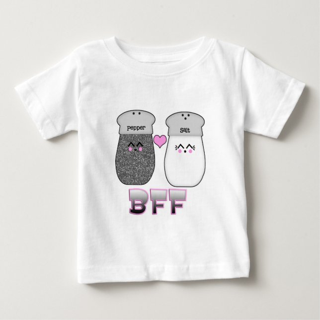 Kawaii Salt n Pepper BFF Tee Shirt (Framsida)