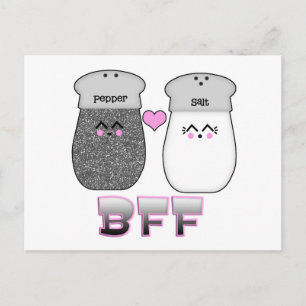 Kawaii Salt n Pepper BFF Vykort