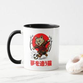 Kawaii Samuraj Fotboll Japansk Anime Drömjägare Mugg