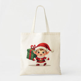 Kawaii Santa's Elf Helper Tote Bag Tygkasse