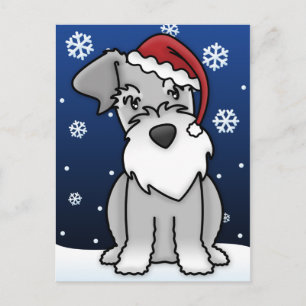 Kawaii Schnauzer julkort Helg Vykort