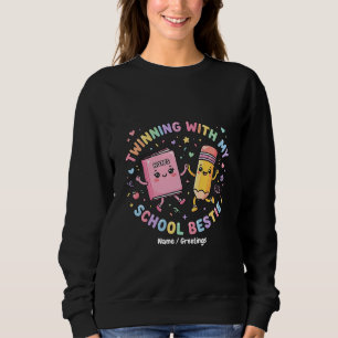 Kawaii School Bästa Vän Twinning Vänskap T Shirt