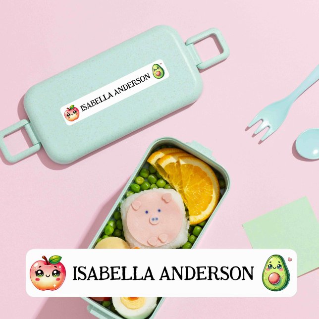 Kawaii School Söt Design Vattentäta Etiketter (children lunch box labels)