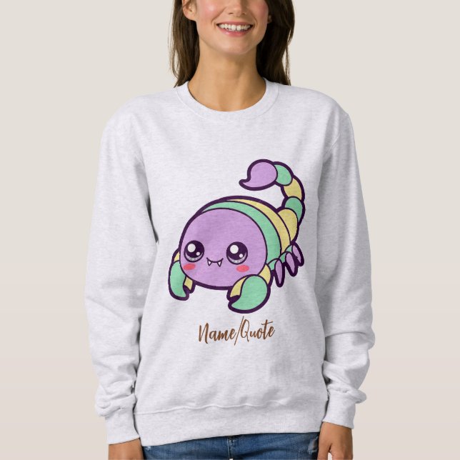 Kawaii Scorpion Cute Pastel Cartoon T Shirt (Framsida)
