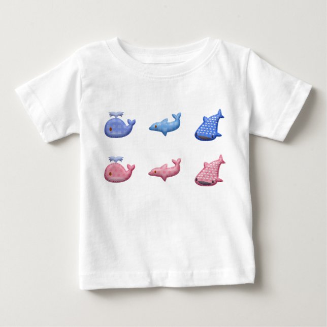 Kawaii Sea Animals T Shirt (Framsida)