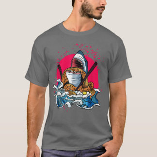Kawaii Shark Japan Ramen Anime T Shirt