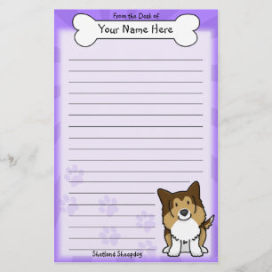 Kawaii Sheltie brevpapper