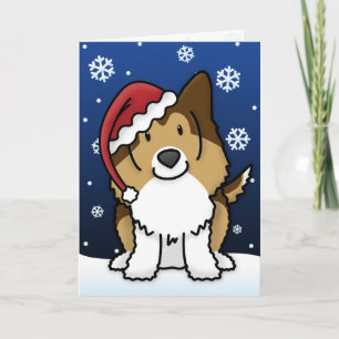 Kawaii Sheltie julkort Helgkort