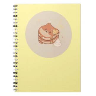 Kawaii Shiba Inu Bananas Pancakes Notebook Anteckningsbok