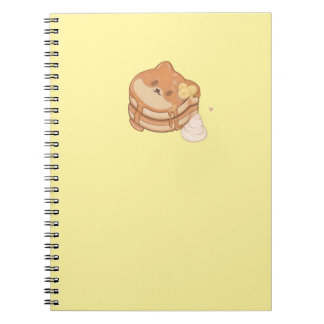 Kawaii Shiba Inu Bananas Pancakes Notebook Anteckningsbok