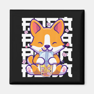 Kawaii Shiba Inu Hund Bubble Tea Boba Anime Gifts Magnet