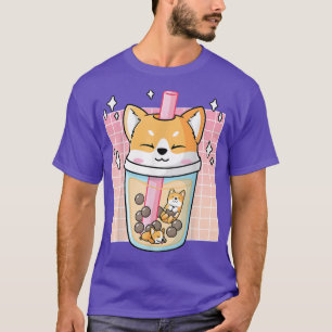 Kawaii Shiba Inu Hund Bubble Tea Boba Japan Corgi T Shirt