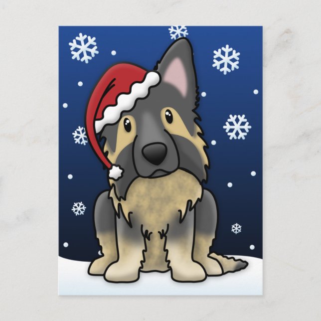 Kawaii Shiloh Shepherd jul Helg Vykort (Framsida)