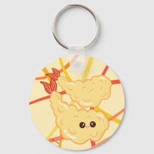 Kawaii Shrimp Tempura japanska cute Teckning Nyckelring