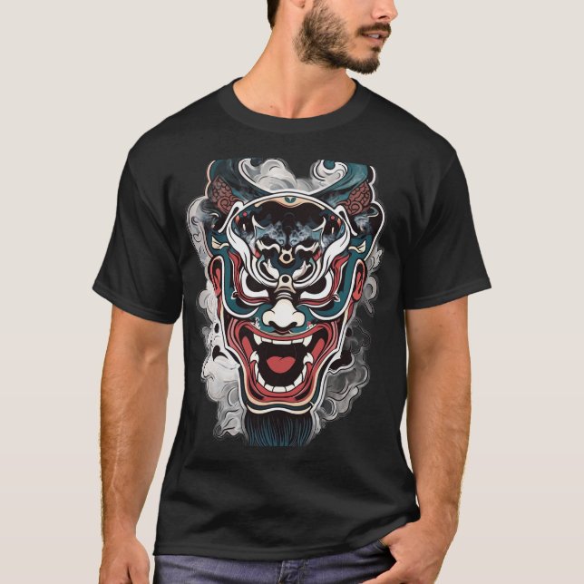 Kawaii Sichuan Opera Ansikte Mask T-Shirt (Framsida)
