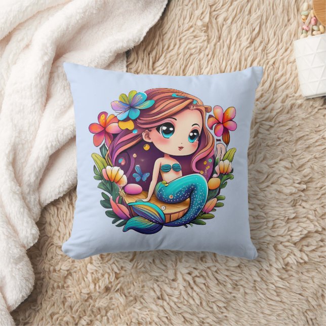 Kawaii Sjöjungfru Kudde (Filt)