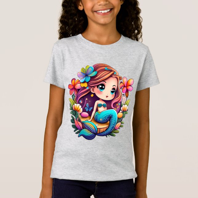 Kawaii Sjöjungfru T Shirt (Framsida)