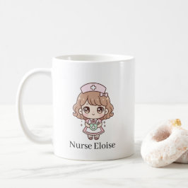 Kawaii Sjuksköterske Mugg – Pastell Söt Chibi Sjuk