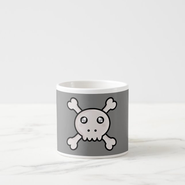 Kawaii skalle espressomugg (Framsidan)