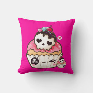 Kawaii skallemuffin kudde