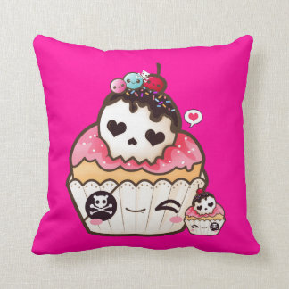 Kawaii skallemuffin kudde