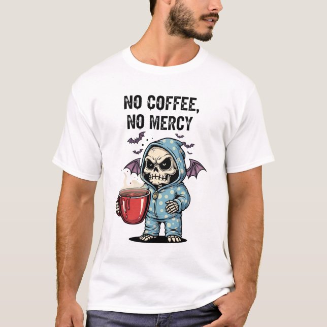 Kawaii skelettfladdermusvingar pyjamas kaffe Hallo T Shirt (Framsida)
