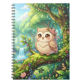 Kawaii Skog Uggla Spiral Anteckningsbok