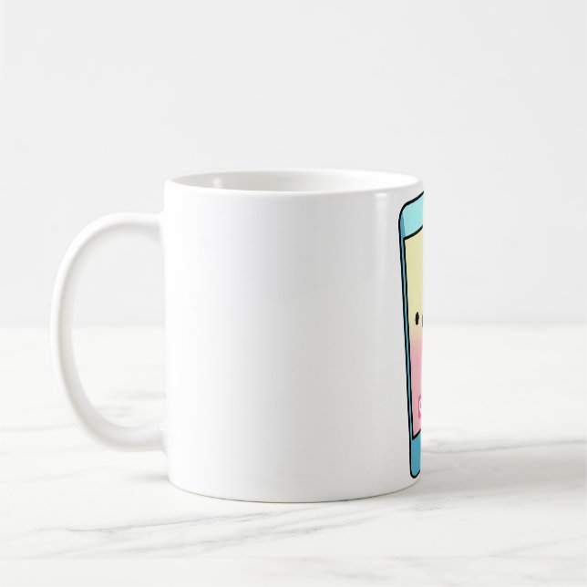 Kawaii Smartphone Kaffemugg (Vänster)