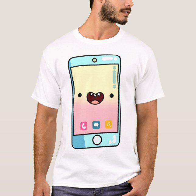 Kawaii Smartphone T Shirt (Framsida)