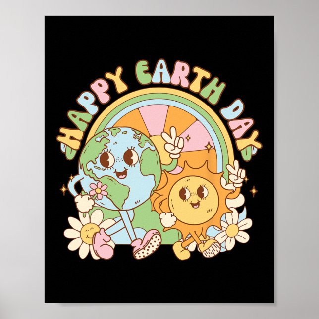 Kawaii Smile Earth Day Varje dag, Kids Boys Manar  Poster (Framsidan)