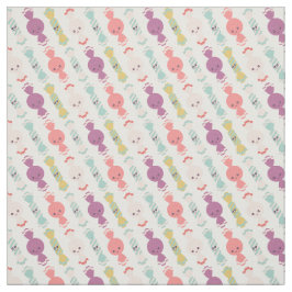 Kawaii Smiling Candy All-over Mönster Tyg