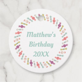 Kawaii Smiling Candy Gift Märkre for Personalizati Gåvor Etiketter