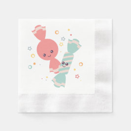 Kawaii Smiling Candy Papper Napkins Pappersservett