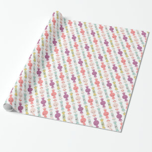 Kawaii Smiling Candy Wrapping Papper Presentpapper