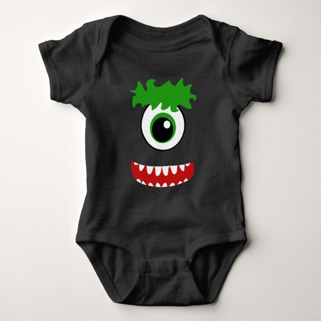 Kawaii Smiling One Eyed Monster T Shirt (Framsida)