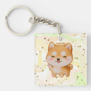 Kawaii Smiling Tecknad-Stil Shiba Inu