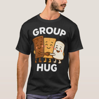 Kawaii S'Mores Campfire Group Hug Camping T Shirt
