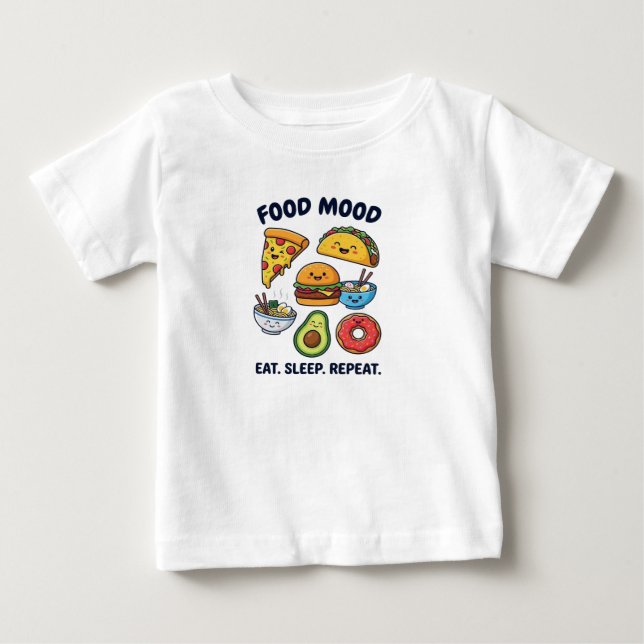 Kawaii Snabbmat Stämningsmönster T Shirt (Framsida)
