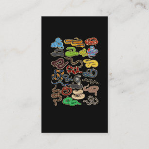 Kawaii Snake Collage Cute Reptile Visitkort