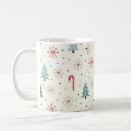 Kawaii Snöflingor mönster Kaffemugg